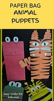 Image result for Paper Bag Animal Puppets