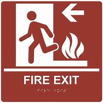 Image result for Hanging Fire Exit Sign