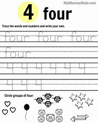 Image result for Four Worksheet