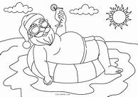 Image result for Summer Santa Coloring Page