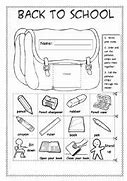 Image result for Back to School ESL Worksheets