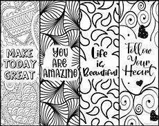 Image result for Free Quote Printable Bookmarks to Color