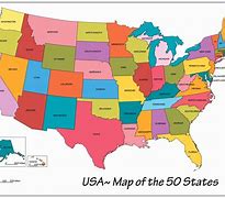 Image result for North America 50 States Map