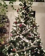 Image result for Criss Cross Ribbon On Christmas Tree