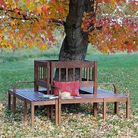 Image result for Bench around Tree Trunk