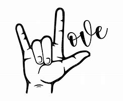 Image result for I Love You Sign Language SVG Free