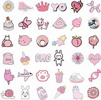 Image result for Aesthetic Kawaii Stickers Polariod