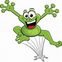 Image result for Illustration of a Cartoon Frog Jumping