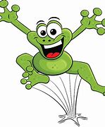 Image result for Illustration of a Cartoon Frog Jumping