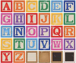 Image result for Colored Block Letters