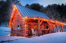 Image result for Log Cabin Christmas Window