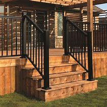 Image result for Black Aluminum Stair Railing