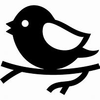 Image result for Bird in a Branch Vector Black