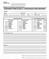 Image result for Construction Report Sample