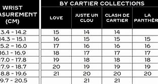 Image result for Cartier Love Necklace Size Chart