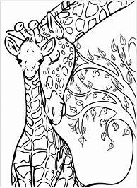 Image result for Mother and Baby Giraffe Coloring Pages