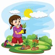 Image result for Girl Planting Cartoon