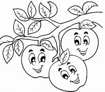 Image result for Apple Cartoon Coloring Page