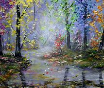 Image result for Fairy Forest Acrylic Painting