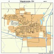 Image result for Wapakoneta Ohio Map