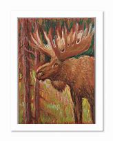 Image result for Winter Moose Painting