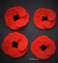 Image result for Free Crochet Red Poppy Pattern