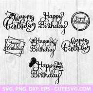 Image result for Happy Birthday Cake Topper SVG Free