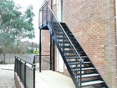 Image result for Residential Exterior Metal Stairs