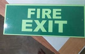 Image result for Blue and White Fire Signage