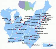 Image result for Large Map of Eastern United States