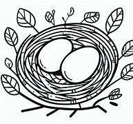 Image result for Bird Nest Coloring Page