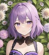 Image result for Anime Girl Purple Hair Glasses