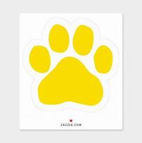 Image result for Yellow and Orange Dog Paw Stickers