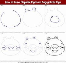 Image result for How to Draw Angry Birds Pig