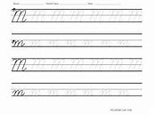 Image result for M Cursive Letter Tracing Printables