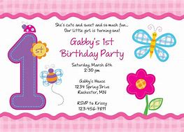 Image result for 1st Birthday Party Invitations