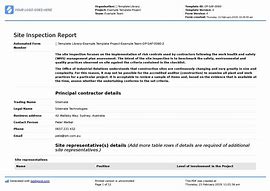 Image result for Site Inspection Report Word