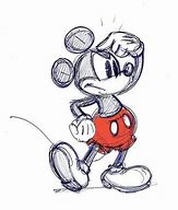 Image result for Mickey Mouse Original and Updated Sketch