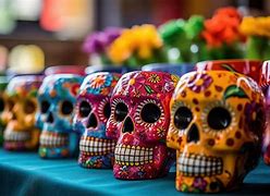 Image result for Black Skulls with Pattern and Colorful