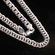 Image result for Men's Silver Chain Necklace