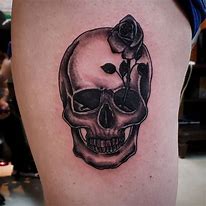 Image result for Tribal Rose Skull Tattoo