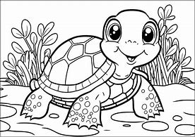 Image result for Fun Turtle Coloring Pages