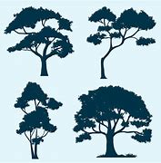 Image result for blue tree silhouette