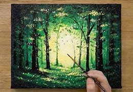 Image result for Acrylic Painting Inside Forest