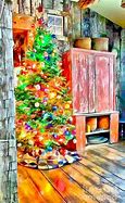 Image result for Folk Art Christmas Tree Painting