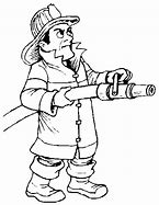 Image result for Firefighter Clip Art Free Black and White