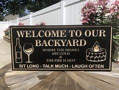 Image result for Personalized Back Yard Signs