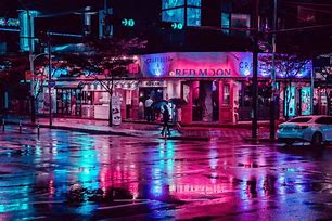 Image result for Neon Lights City Street Night