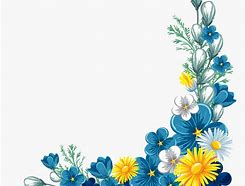 Image result for Blue Flower Border Clip Art Free