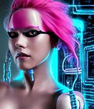 Image result for Cyborg Half Human Woman